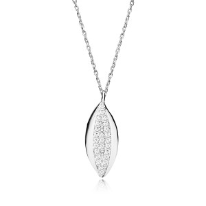 Lantisor argint cu pandantiv cu pietre DiAmanti Z1863NR_W-DIA (Argint 925‰ 2,5 g.)